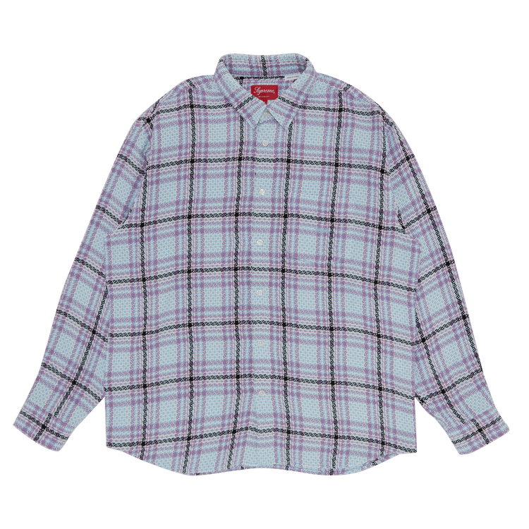 Buy Supreme Basket Weave Plaid Shirt 'Light Blue' - SS23S20 LIGHT