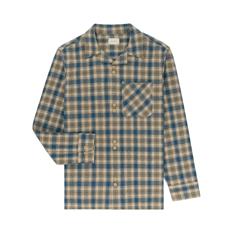 Buy Aimé Leon Dore Patterned Leisure Shirt 'Blue/Tan Plaid