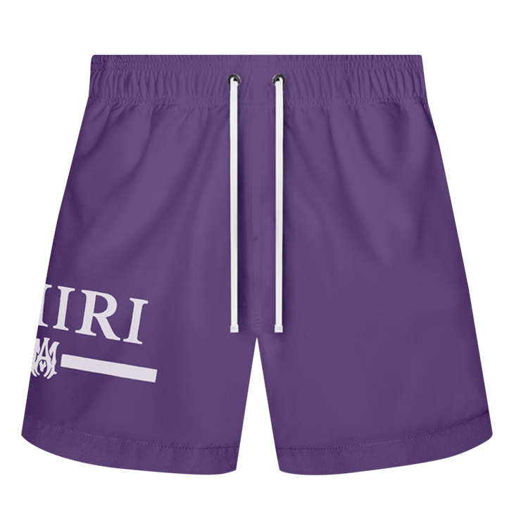 い出のひと時に、とびきりのおしゃれを！ Buy Amiri 510 PS23MSB002 - 'Purple' Trunks Swim Logo Bar MA iPhoneアクセサリー