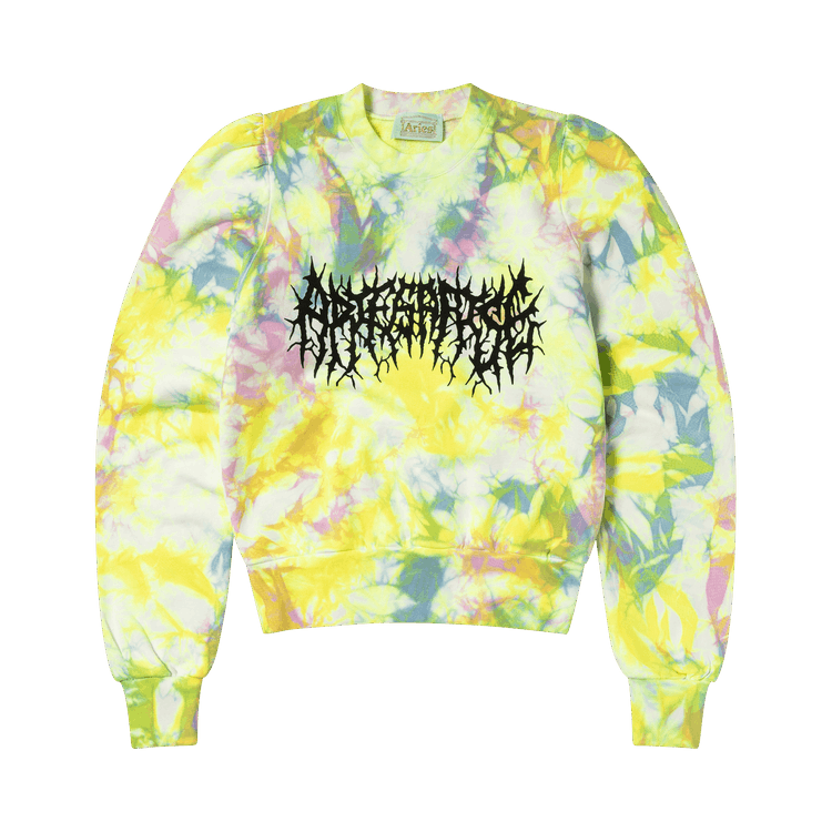 ★ARIES★ l Tie Dye Puff Sleeve Sweatshirt Multi STAR209 Buy Aries Metal Tie Dye Puff Sleeve Sweatshirt 'Multicolor