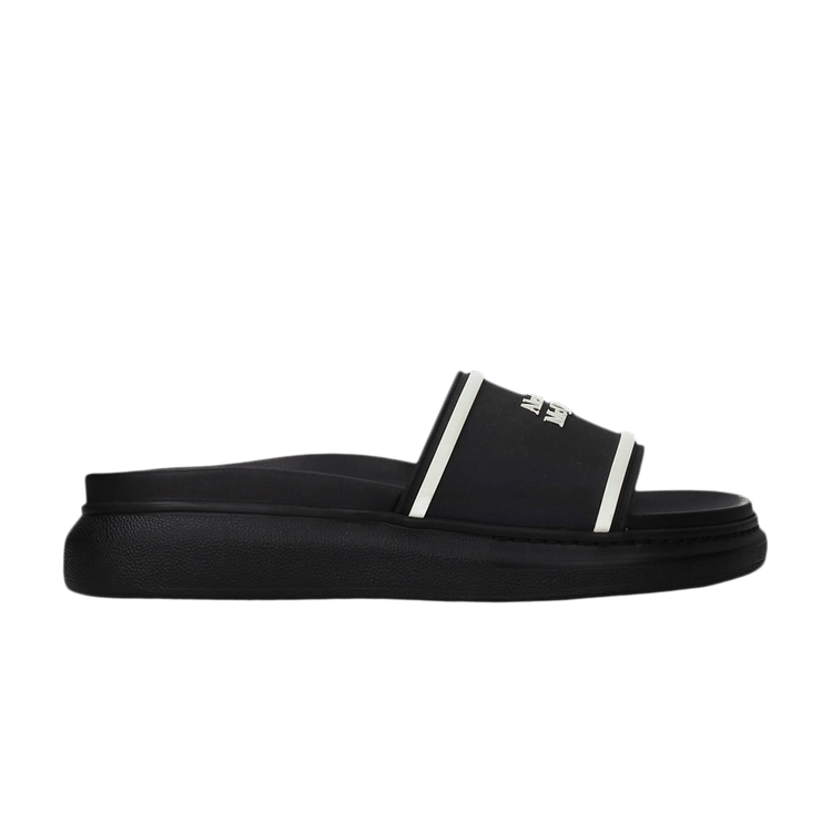 ALEXANDER MCQUEEN ブラック & ホワイト スライド Men's Hybrid Slide in Black | McQueen US