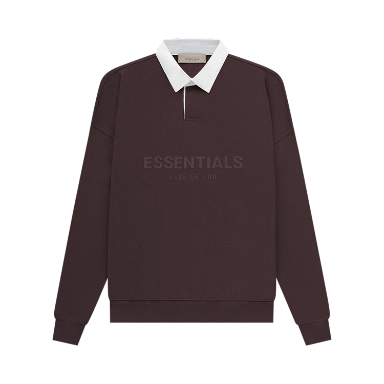 ★23SS 最新作★FOG ESSENTIALS Waffle Henley Rugby Fear of God Essentials Long Sleeve Waffle Rugby Seal (SS23