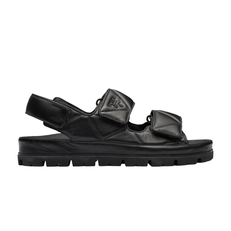 PRADA｜SANDALS (1X439N 038 F0002 F055) Black Monolith nappa leather sandals | PRADA