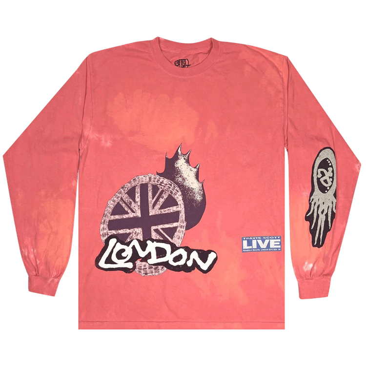 Buy Cactus Jack by Travis Scott O2 Live Long-Sleeve 'Pink Buy Cactus Jack by Travis Scott O2 Live Long-Sleeve 'Pink