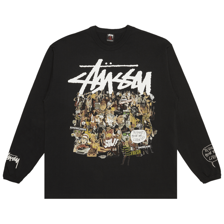 Buy Stussy Gear Yo, Vinny How Ya Livin'?? Long-Sleeve 'Black