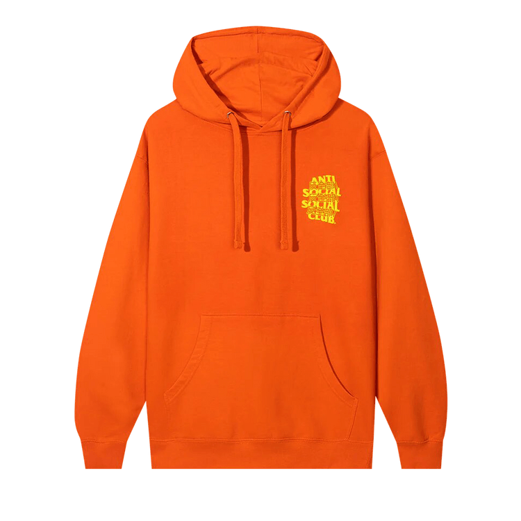Anti social social club orange hoodie best sale
