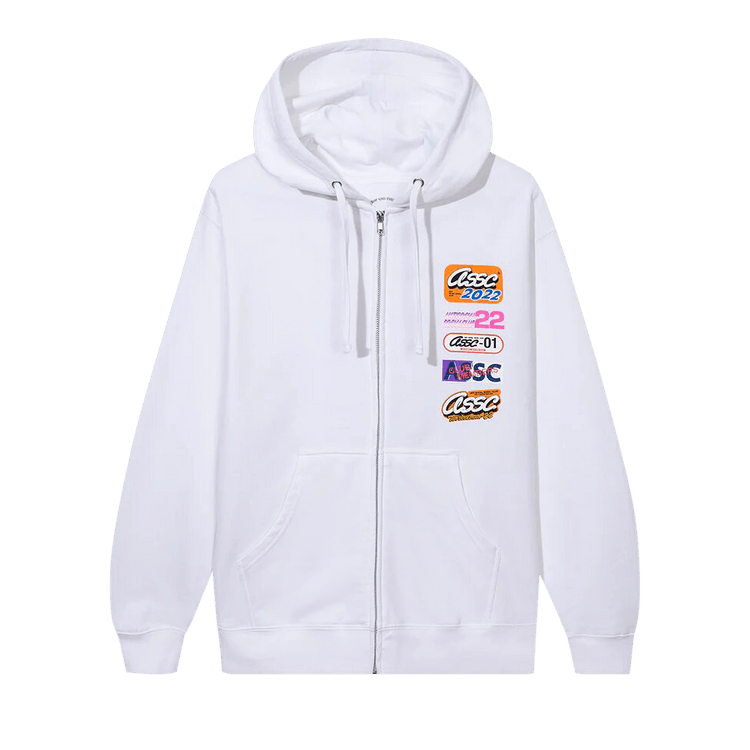 Buy Anti Social Social Club Hot Nights Zip Hoodie 'White