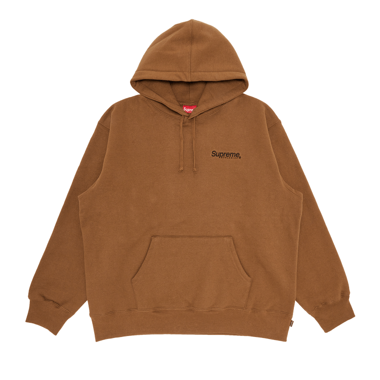 Buy Supreme Worldwide Hooded Sweatshirt 'Olive Brown