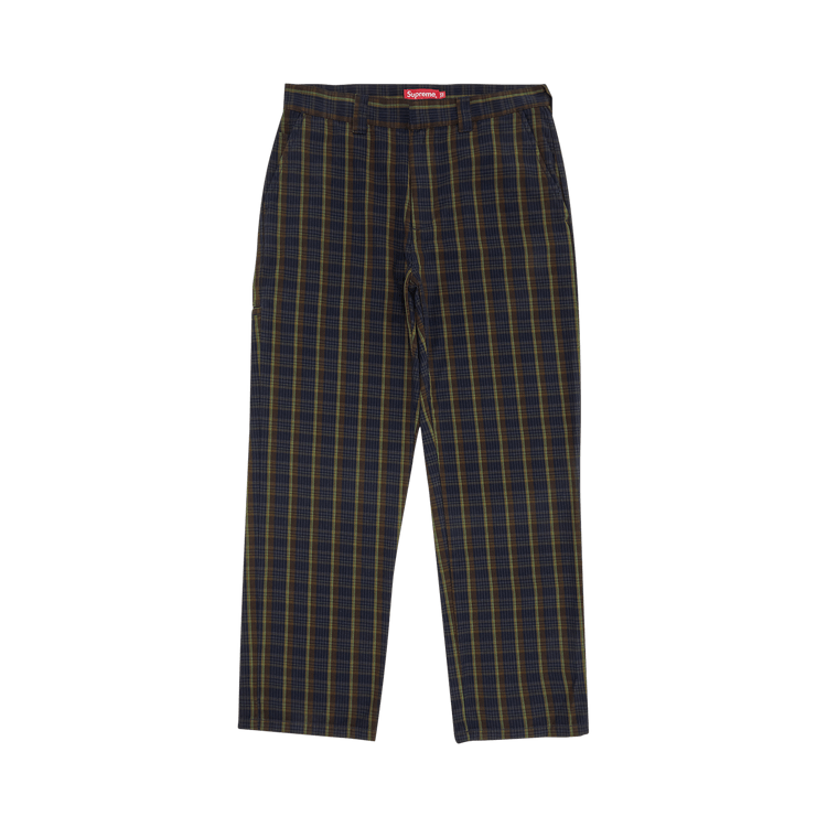 Supreme plaid work pants clearance