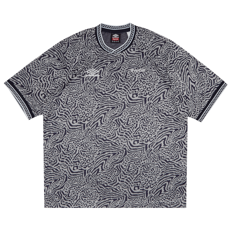 Buy Supreme x Umbro Jacquard Animal Print Soccer Jersey 'Navy
