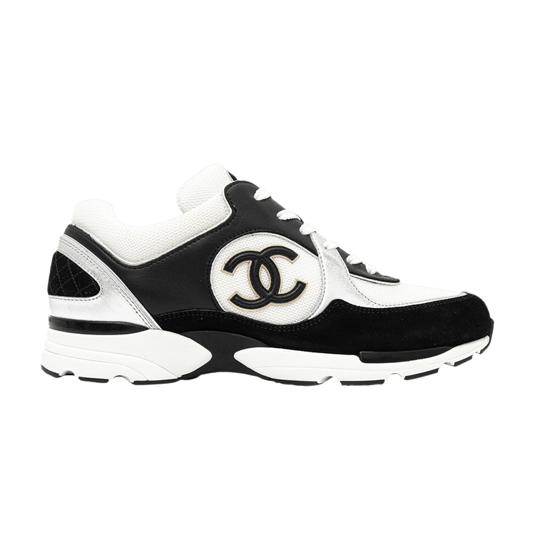 chanel black and white sneakers