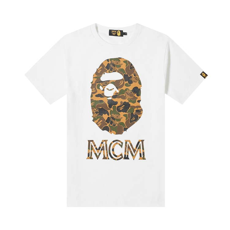 Buy BAPE x MCM Ape Head Tee 'White' - 1F73 110 911 WHITE | GOAT