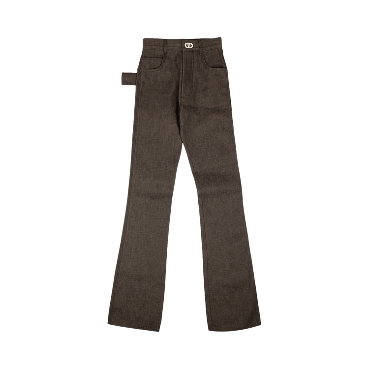 Bottega Raw Denim Bootcut Jeans 'Brown' GOAT UK