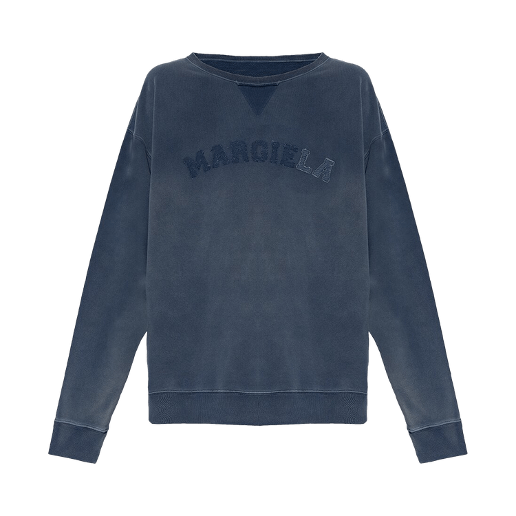 Buy Maison Margiela Logo Embroidered Sweatshirt 'Blue