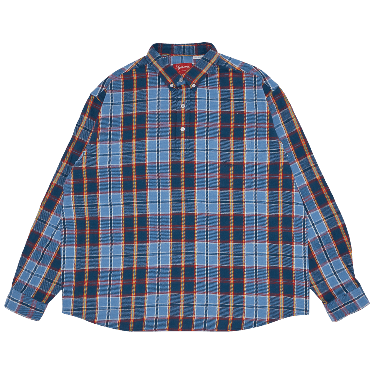 Buy Supreme Pullover Plaid Flannel Shirt 'Blue' - SS23S14