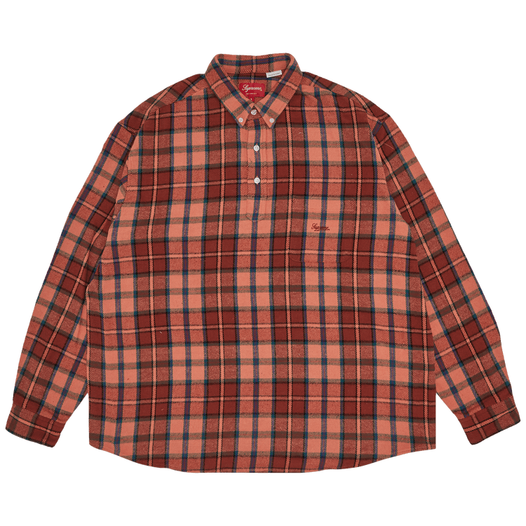 Buy Supreme Pullover Plaid Flannel Shirt 'Pink' - SS23S14 PINK