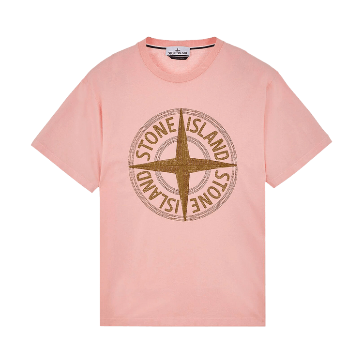 Pink stone island t shirt discount