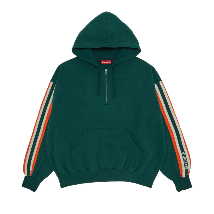 Buy Supreme Half Zip Hooded Sweatshirt Dark Green SS23SW28 DARK GREEN GOAT