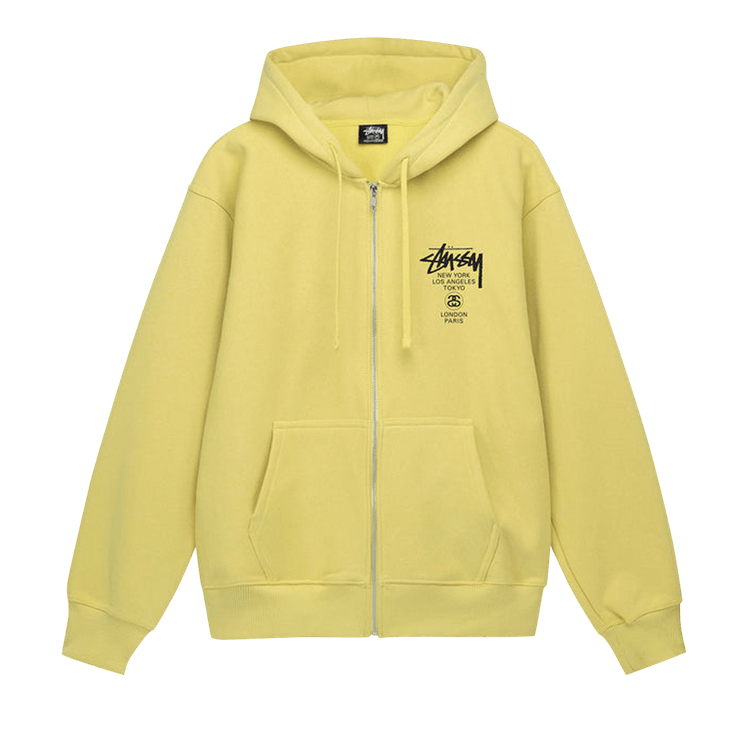 【STUSSY】World Tour Zip Hoodie ◆ Stussy World Tour Zip Hoodie Mens - Hooded Sweatshirt