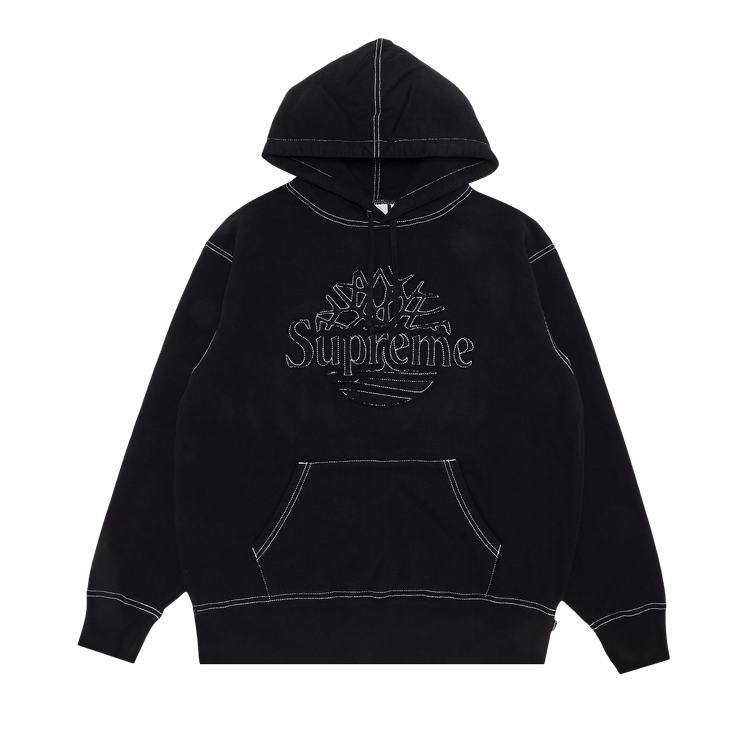 Supreme x Timberland Hooded Sweatshirt 'Black' | GOAT