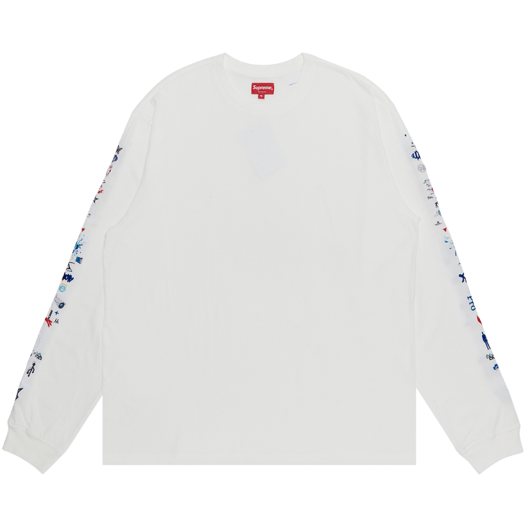 Buy Supreme AOI Icons Long-Sleeve Top 'White' - SS23KN69 WHITE | GOAT
