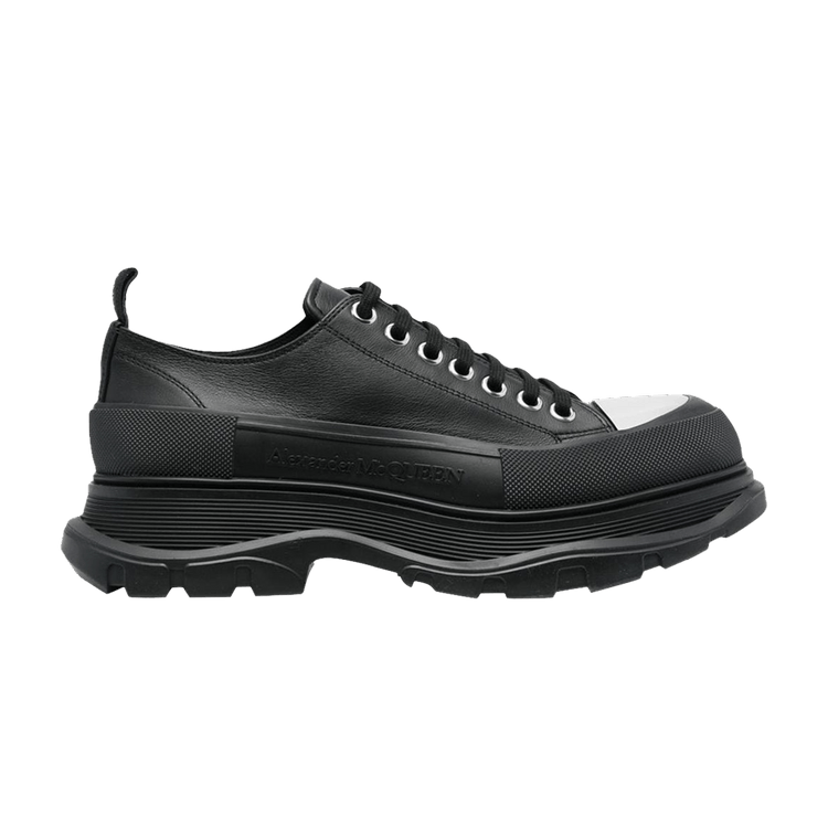 Achetez des Alexander McQueen Tread Slick Lace Up Black White Toe 735815 WHZ6N 1081 GOAT FR