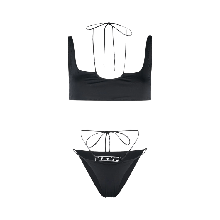 OFF-WHITE ロコ ヒキニ OWFA098S23JER001 3229 Buy Off-White Cross Coulisse Bikini 'Black/White
