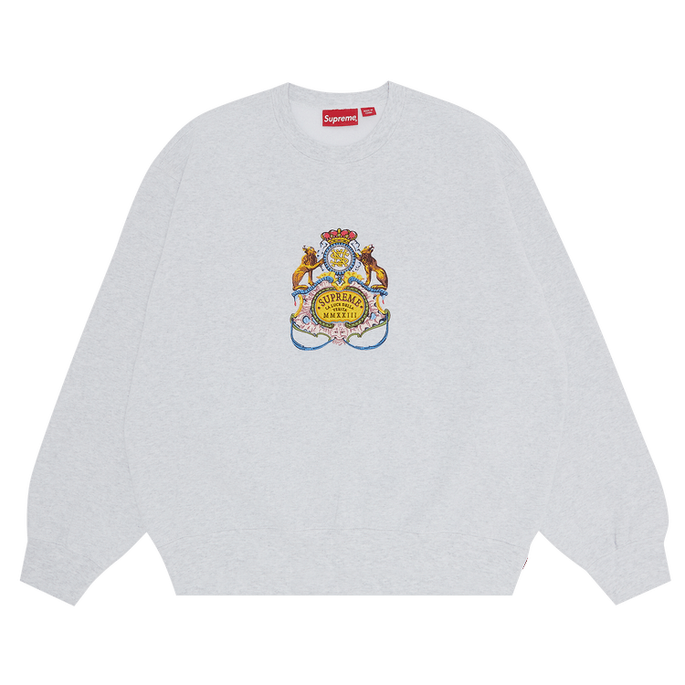 Buy Supreme Crest Crewneck 'Ash Grey' - SS23SW70 ASH GREY | GOAT