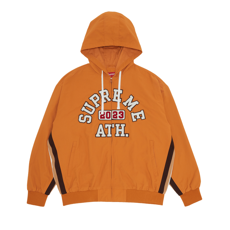 Supreme Appliqué Hooded Track Jacket 'Orange' | GOAT