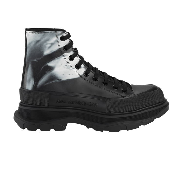 Alexander Mcqueen Tread Slick Boot Solarised Flower Black Culture Circle