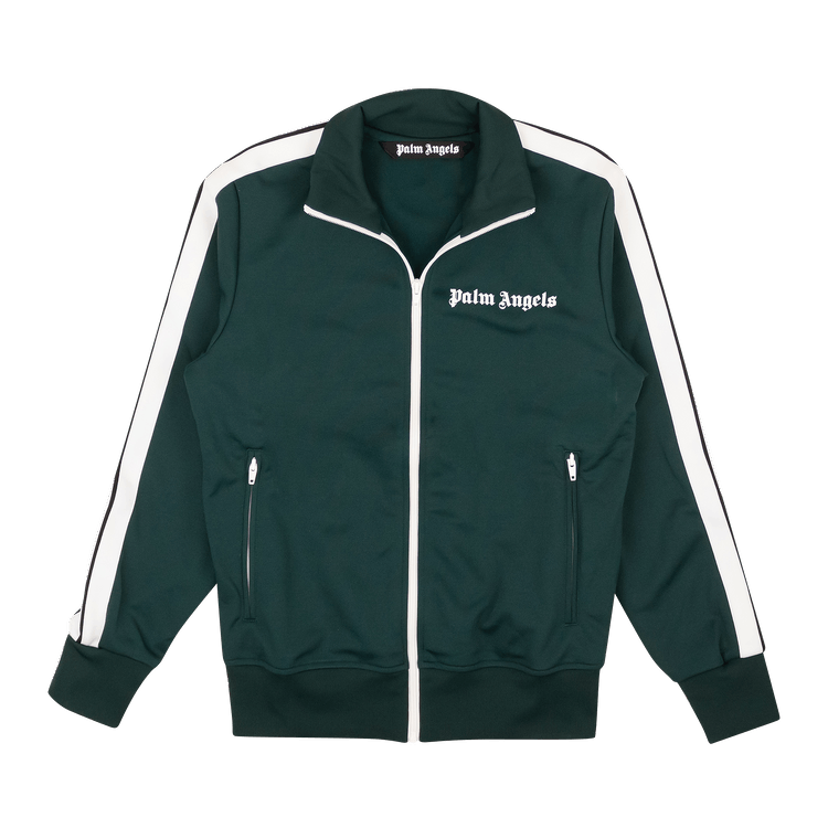 Palm Angels Classic Track Jacket Green White Culture Circle