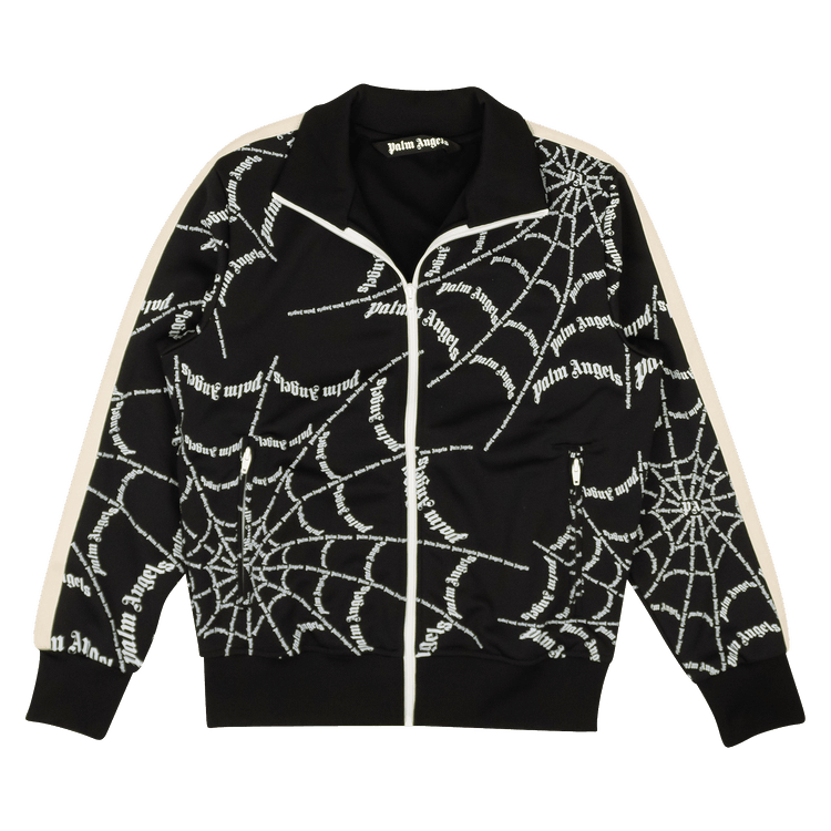 Buy Palm Angels Spider Web Classic Track Jacket 'Black/White Buy Palm Angels Spider Web Classic Track Jacket 'Black/White