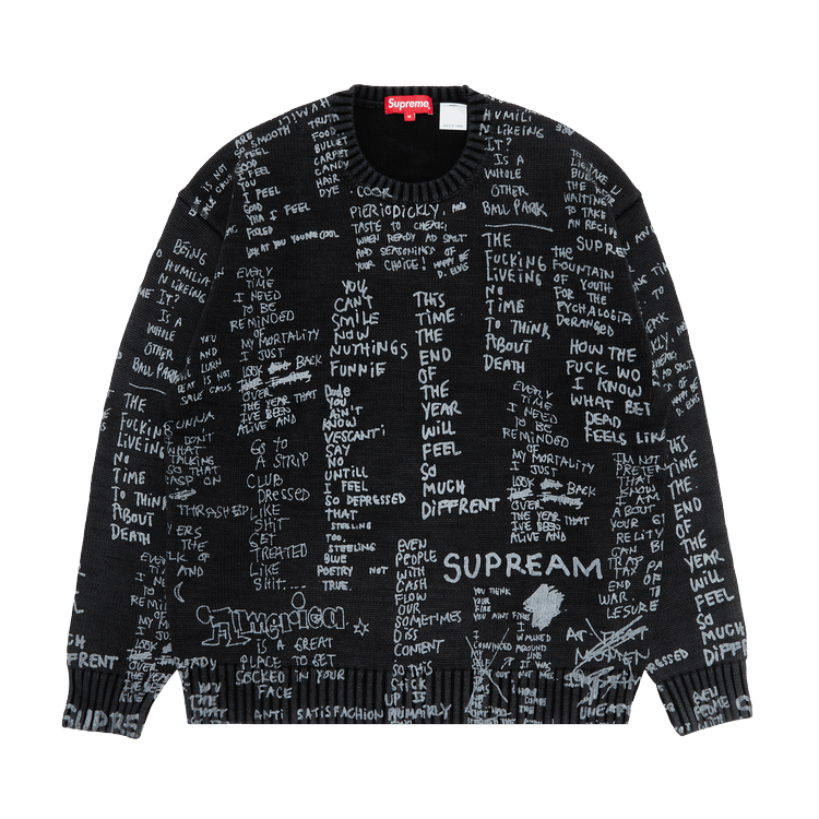 Supreme Gonz Poems Sweater 'Black' | GOAT UK