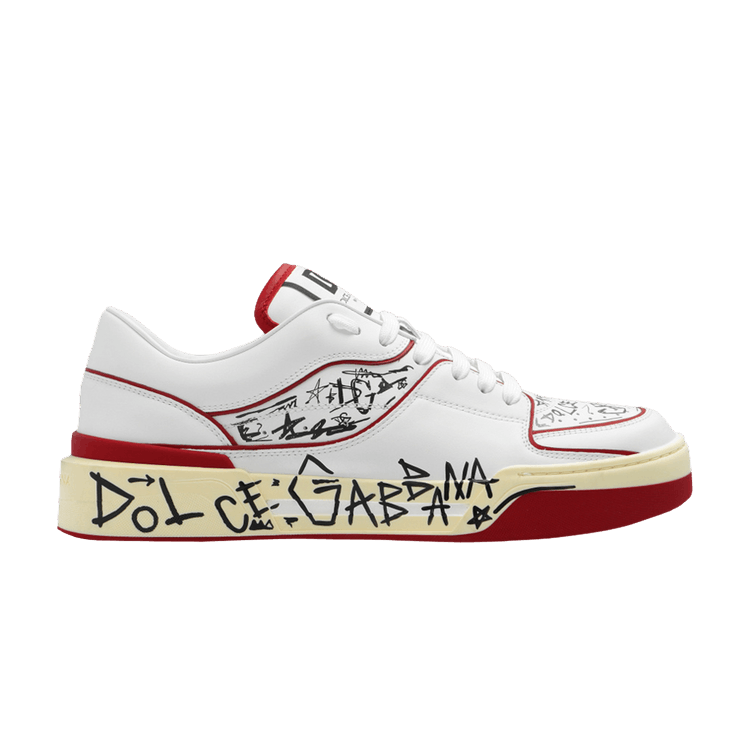 Buy Dolce & Gabbana New Roma Low 'Allover Graffiti - White