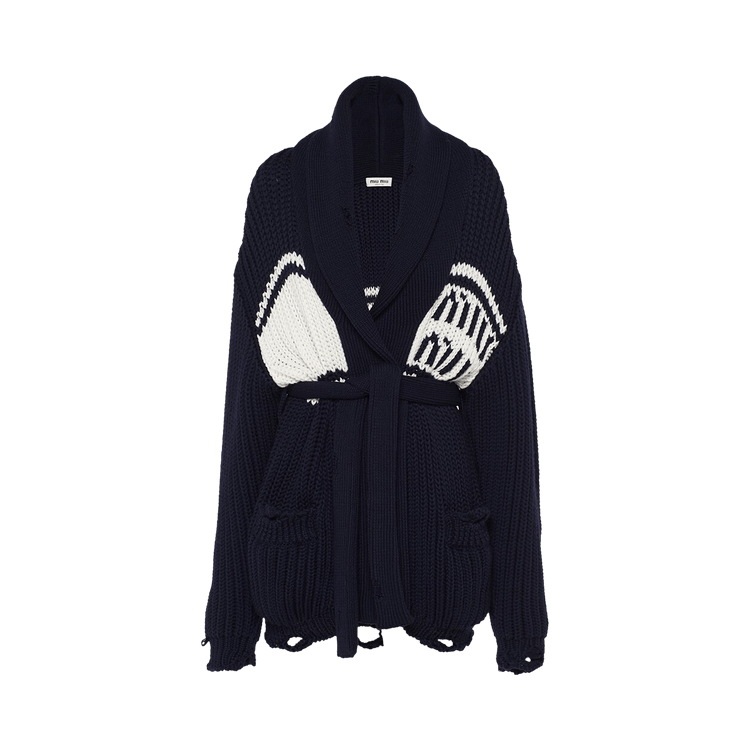 MIU MIU | WOOL & NYLON KNIT CARDIGAN BISCUIT ユニセックス MIU MIU | WOOL & NYLON KNIT CARDIGAN BISCUIT ユニセックス