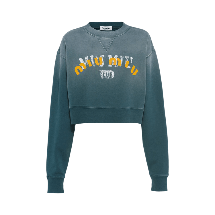 その他 MiuMiu FW25 Miu Miu Sweatshirt (MJL773SOOO 174V F022X) Miu Miu logo-embroidered Fleece Sweatshirt | Grey | FARFETCH