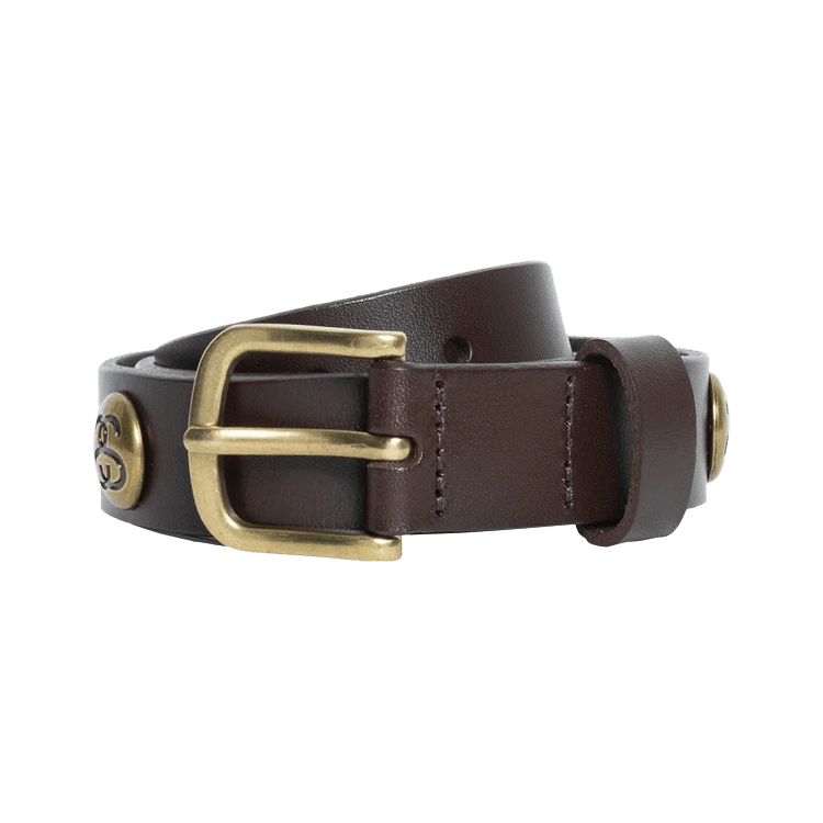 Buy Stussy SS-Link Studded Belt 'Brown' - 135188 BROW | GOAT