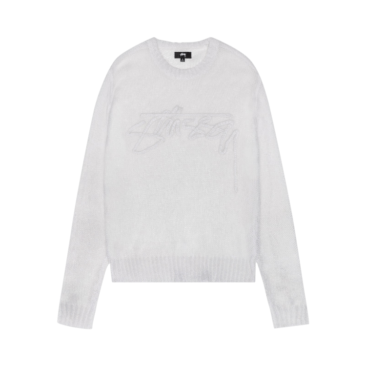 Stussy Loose Knit Logo Sweater 'Bone'