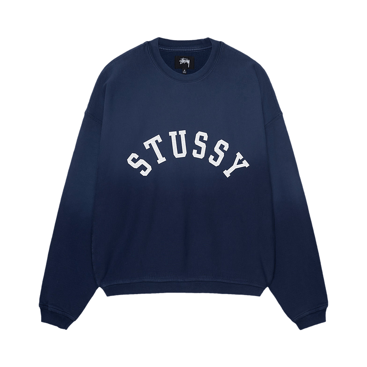 Buy Stussy Sun Faded Oversized Crew 'Navy' - 118525 NAVY | GOAT