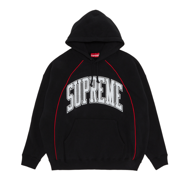 Buy Supreme Boxy Piping Arc Hooded Sweatshirt 'Black