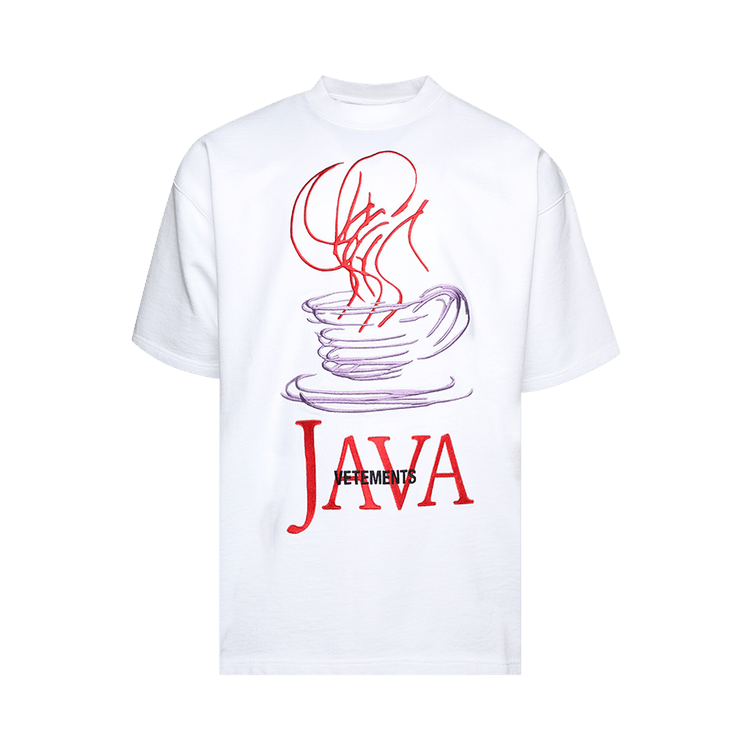 Vetements Java Embroidered T-Shirt 'White'