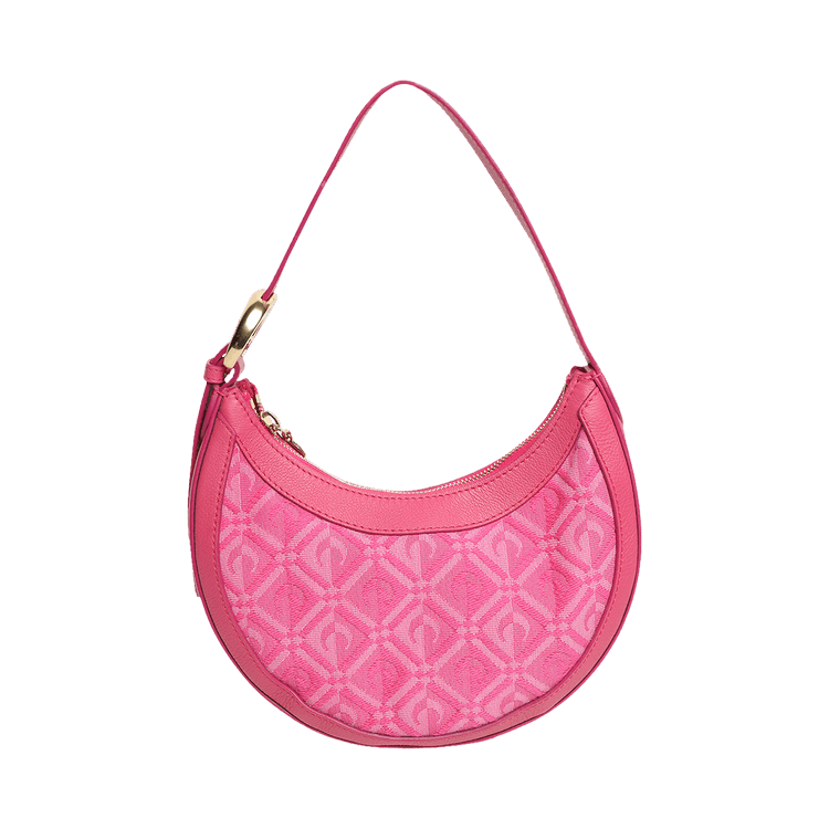 ★Marine Serre★ ピンク エンボスレザー ミニ Eclips バッグ Moonogram Embossed Leather Eclips Mini • Marine Serre