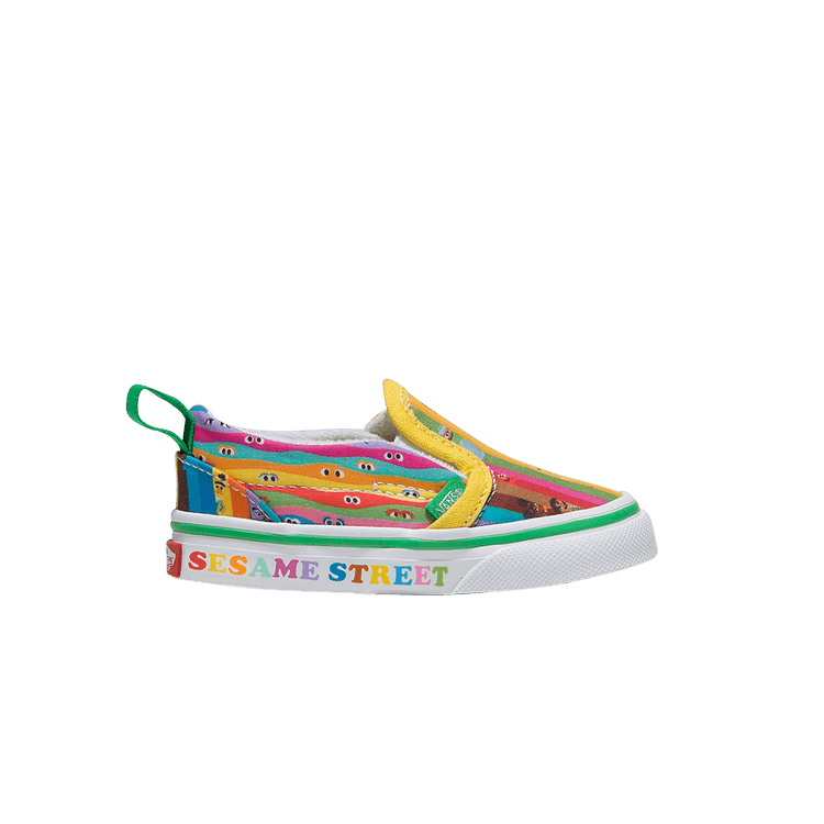 Sesame Street x Slip-On V Toddler 'Rainbow Stripes'