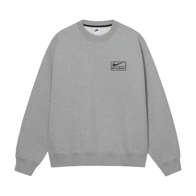 Buy Stussy x Nike Fleece Crew 'Dark Grey Heather' - DO9337 063 | GOAT