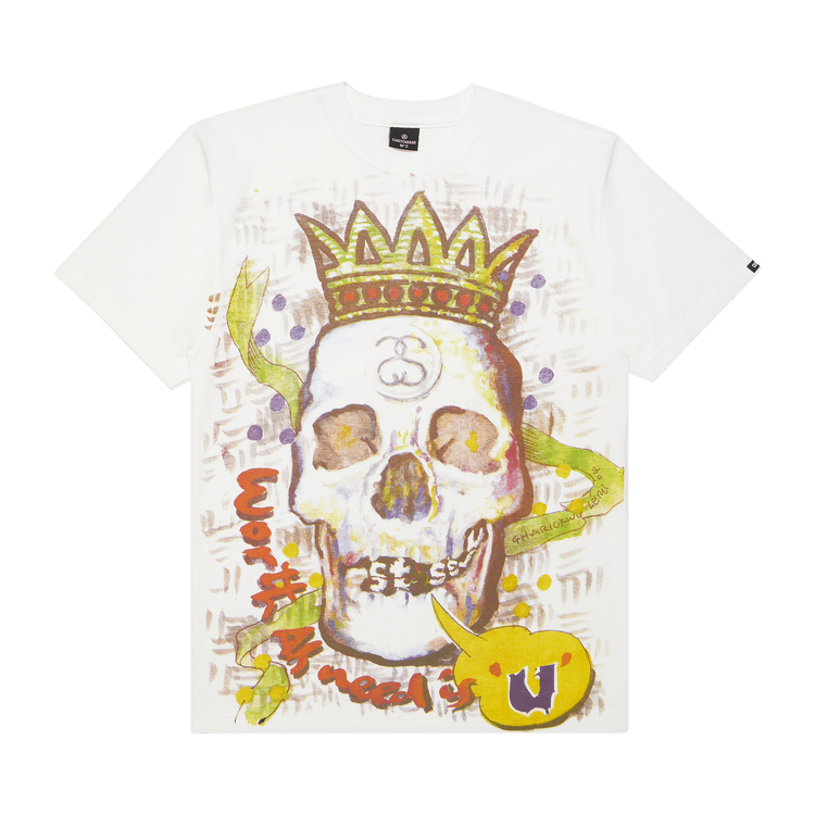 Stussy Custom Made Ghariokwu Lemi Skull Tee 'White'