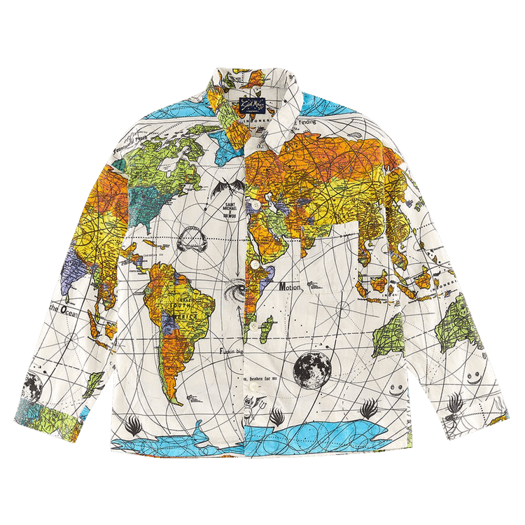 Buy SAINT Mxxxxxx x Dr. Woo Pajama World Map Shirt 'White' - SM