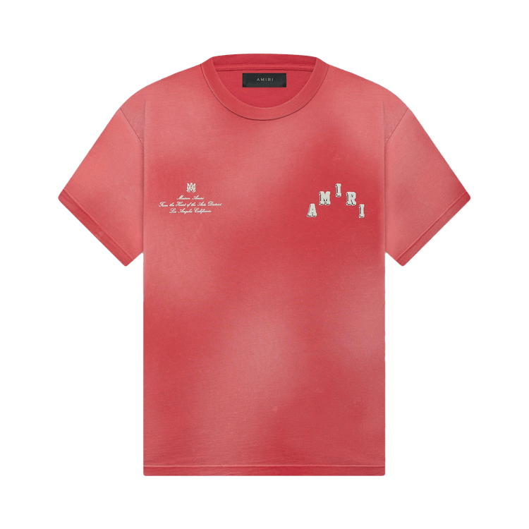 Amiri Burgundy College Logo T Shirt, $123 | SSENSE | Lookastic