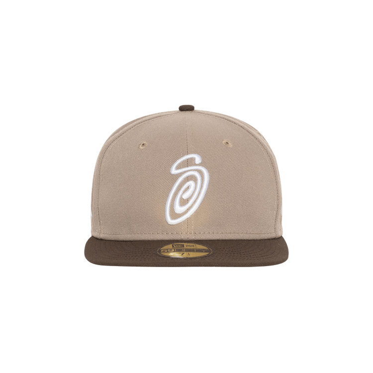 Buy Stussy Curly S 59Fifty New Era Cap 'Khaki/Brown