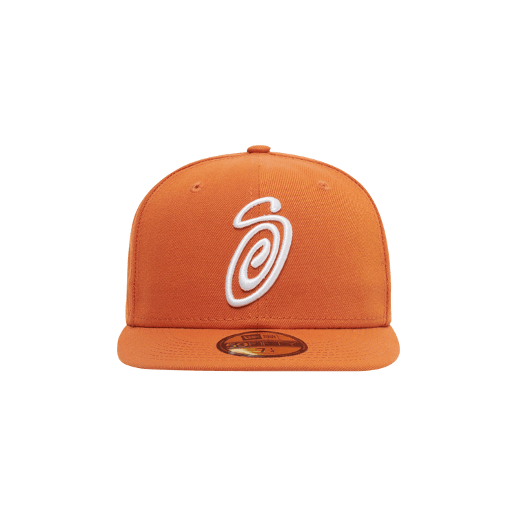 Buy Stussy Curly S 59Fifty New Era Cap 'Orange' - 1311008