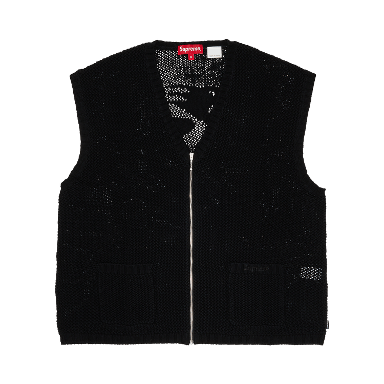 Buy Supreme Dragon Zip Up Sweater Vest 'Black' - SS23SK21